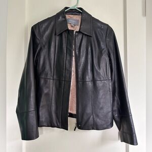 Ann Taylor Petite Genuine Leather Jacket